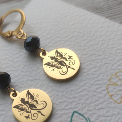 Boucles d'oreilles fée acier inoxydable - L'Atelier VanessaCréa