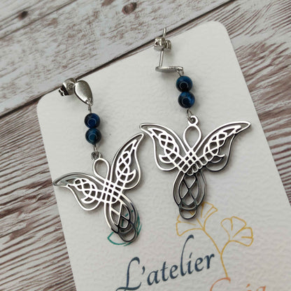 Boucles d'oreilles ange acier inoxydable L'Atelier VanessaCréa