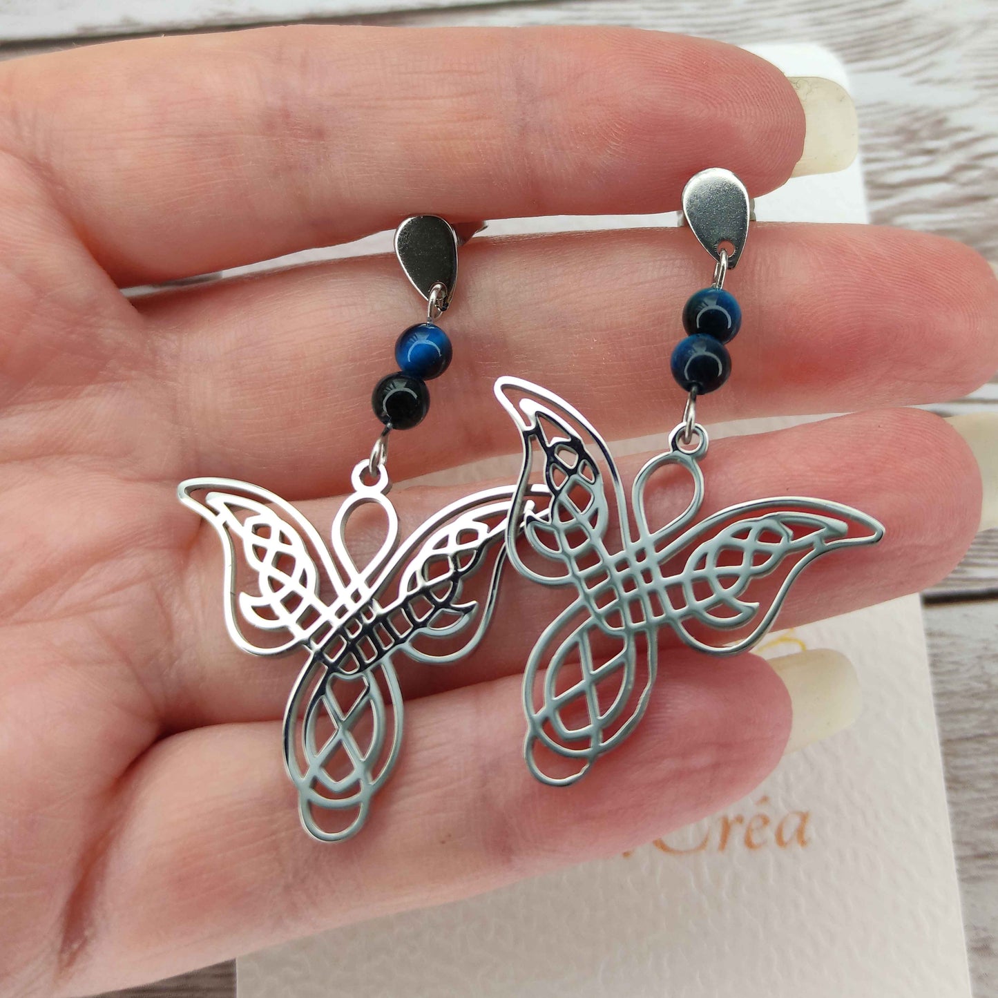 Boucles d'oreilles ange acier inoxydable L'Atelier VanessaCréa