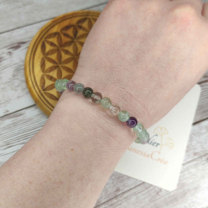 Bracelet Fluorite naturelle porté L'Atelier VanessaCréa