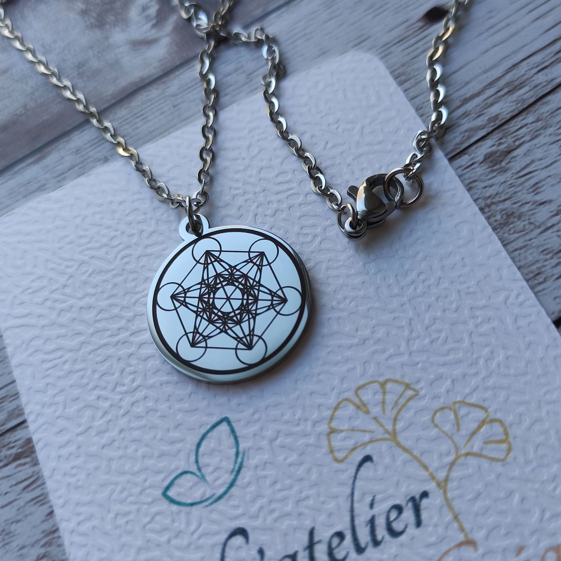 Collier Cube de Métatron Personnalisé - L'Atelier VanessaCréa