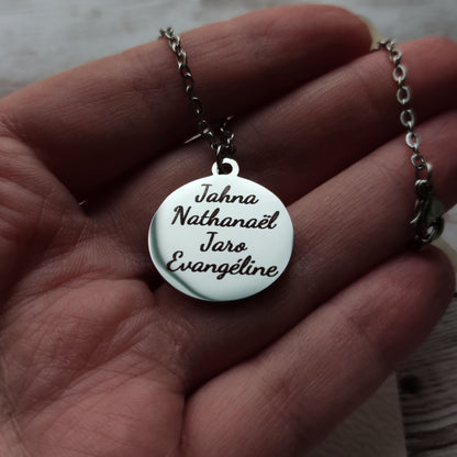 Collier Personnalisé Prénoms Rond - L'Atelier VanessaCréa