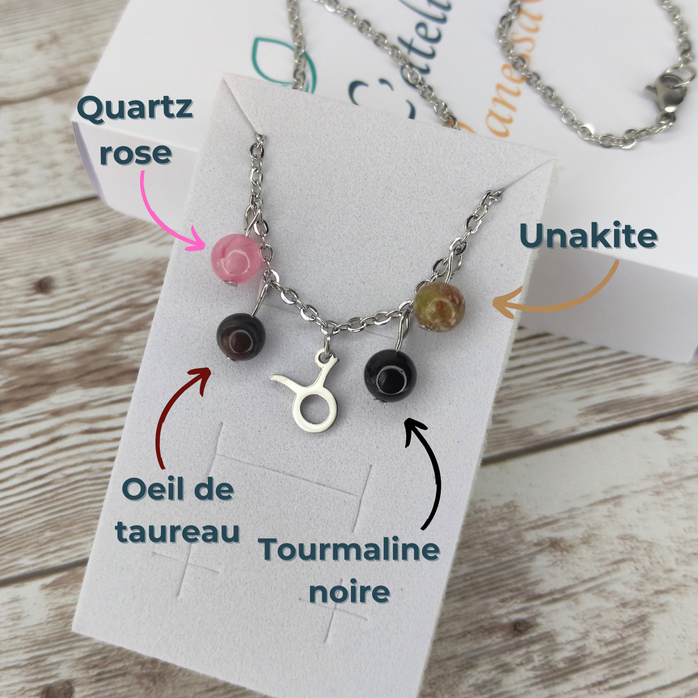 Collier "Équilibre du Taureau" – Harmonie, Ancrage et Cœur