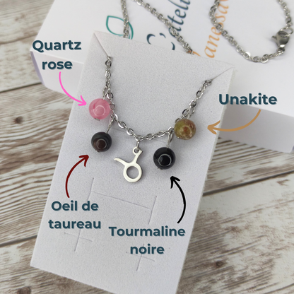 Collier "Équilibre du Taureau" – Harmonie, Ancrage et Cœur