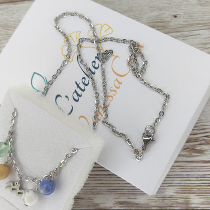 Collier "Équilibre du Verseau" – Énergie Artisanale en Pierres Naturelles