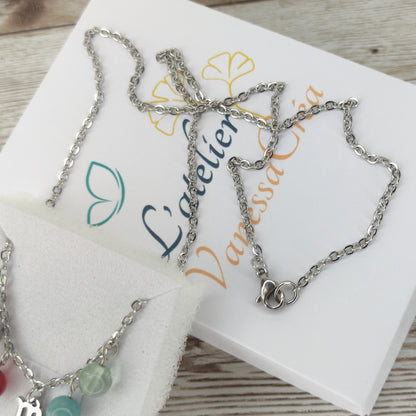 Collier "L'Équilibre de la Vierge" – Synergie Artisanale de 4 Pierres Naturelles