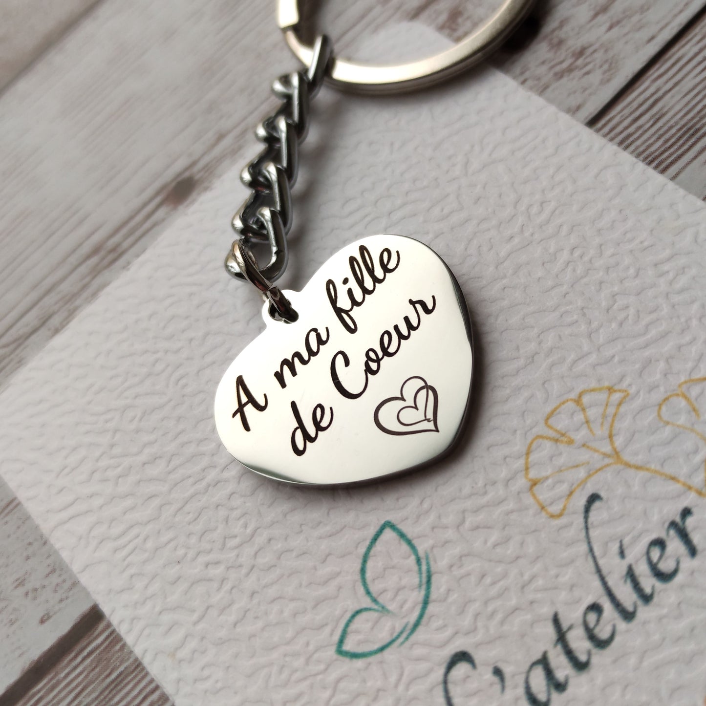 Porte-clés fille de cœur - L'Atelier VanessaCréa