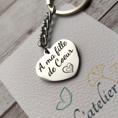Porte-clés fille de cœur - L'Atelier VanessaCréa