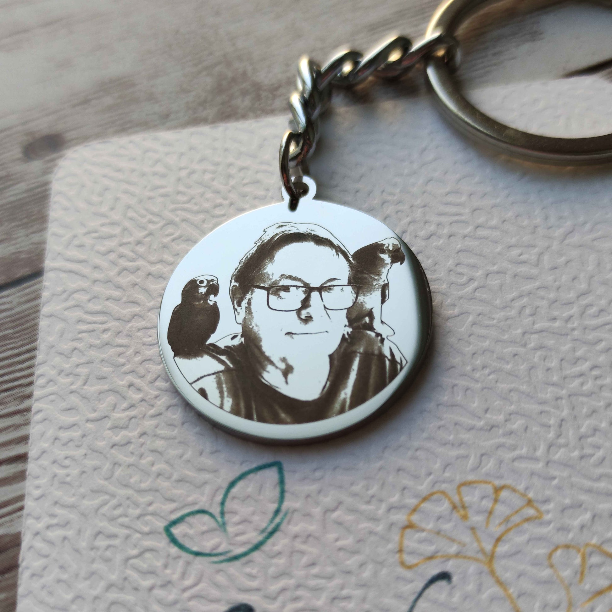 Porte-clés Photo Personnalisé Acier Miroir - Gravure Laser L'Atelier VanessaCréa