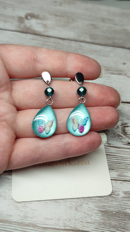 Boucles "Ana" papillons