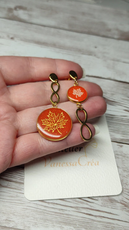 Boucles "Karine" automne acier inoxydable